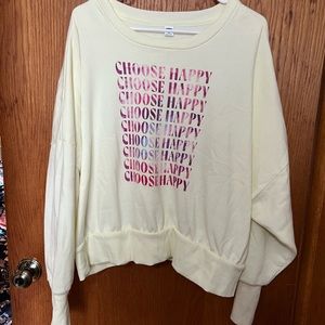 Choose Happy Old Navy Cropped Sweatshirt